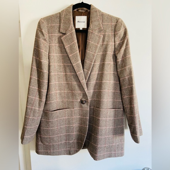 Madewell Tops - Madewell Larsen Blazer in Plaid